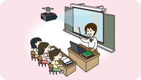 プロフェクターハンガー (天吊りタイプ)・スクリーン (天吊り / 壁付兼用タイプ)